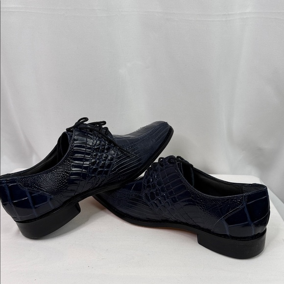 Stacy Adams Navy Crocodile Texture Oxfords main image 9